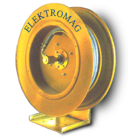 Elektromag Spring operated Cable Reels Hose Reels. Plastic and